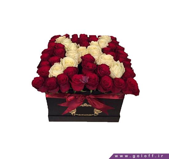 جعبه گل با حروف - جعبه گل ولنتاین حرف X | گل آف